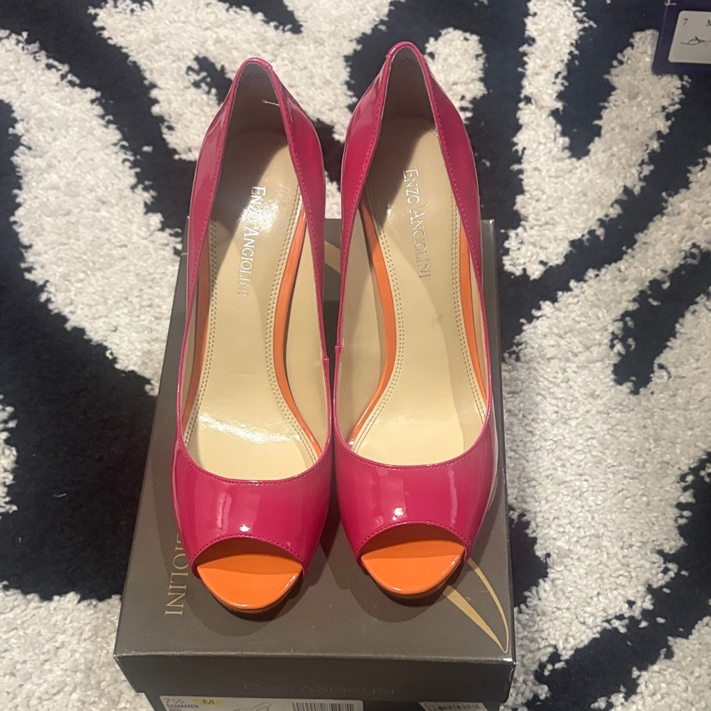 FIONI Clothing Vibrant Pink and Orange Heels